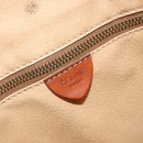 CELINE Macadam Canvas Tote Bag PVC Leather Brown Gold Auth ki6285-18