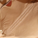 CELINE Macadam Canvas Tote Bag PVC Leather Brown Gold Auth ki6285-10