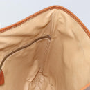 CELINE Macadam Canvas Tote Bag PVC Leather Brown Gold Auth ki6285-19