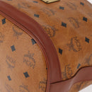 MCM Logogram Vicetos Shoulder Bag PVC Leather Brown Gold Auth ki6291-15