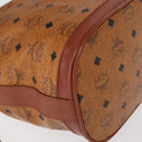 MCM Logogram Vicetos Shoulder Bag PVC Leather Brown Gold Auth ki6291-16