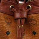 MCM Logogram Vicetos Shoulder Bag PVC Leather Brown Gold Auth ki6291-18