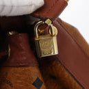 MCM Logogram Vicetos Shoulder Bag PVC Leather Brown Gold Auth ki6291-19