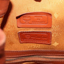 MCM Logogram Vicetos Shoulder Bag PVC Leather Brown Gold Auth ki6291-20
