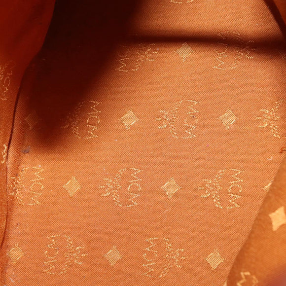 MCM Logogram Vicetos Shoulder Bag PVC Leather Brown Gold Auth ki6291