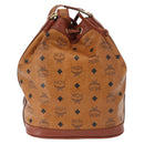 MCM Logogram Vicetos Shoulder Bag PVC Leather Brown Gold Auth ki6291-2