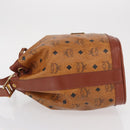 MCM Logogram Vicetos Shoulder Bag PVC Leather Brown Gold Auth ki6291-4