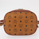 MCM Logogram Vicetos Shoulder Bag PVC Leather Brown Gold Auth ki6291-5