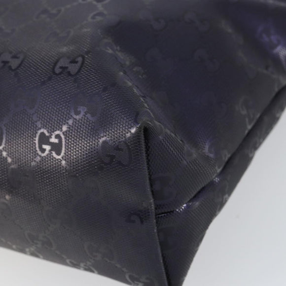 GUCCI GG Implementation Tote Bag PVC Purple Navy 211138 Auth ki6292