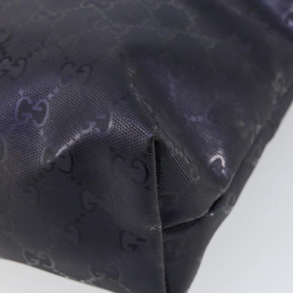 GUCCI GG Implementation Tote Bag PVC Purple Navy 211138 Auth ki6292