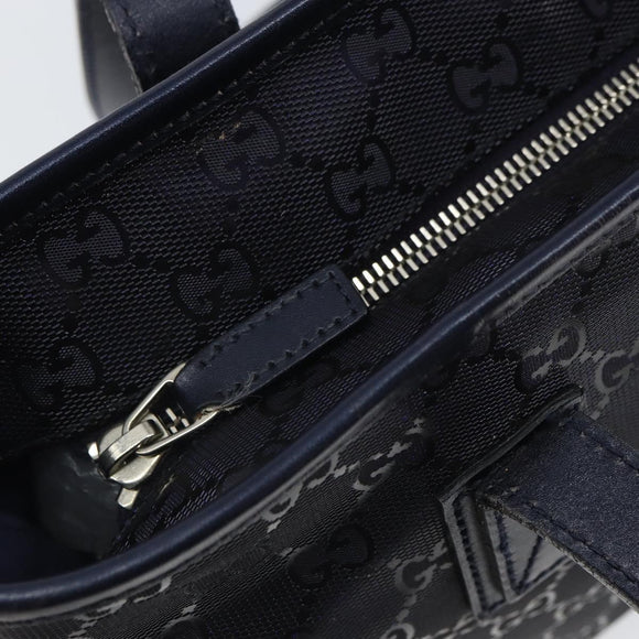 GUCCI GG Implementation Tote Bag PVC Purple Navy 211138 Auth ki6292