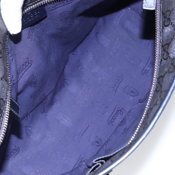 GUCCI GG Implementation Tote Bag PVC Purple Navy 211138 Auth ki6292