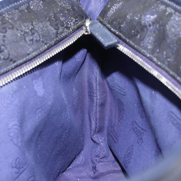GUCCI GG Implementation Tote Bag PVC Purple Navy 211138 Auth ki6292