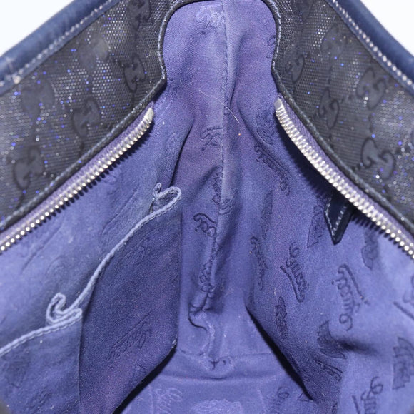 GUCCI GG Implementation Tote Bag PVC Purple Navy 211138 Auth ki6292