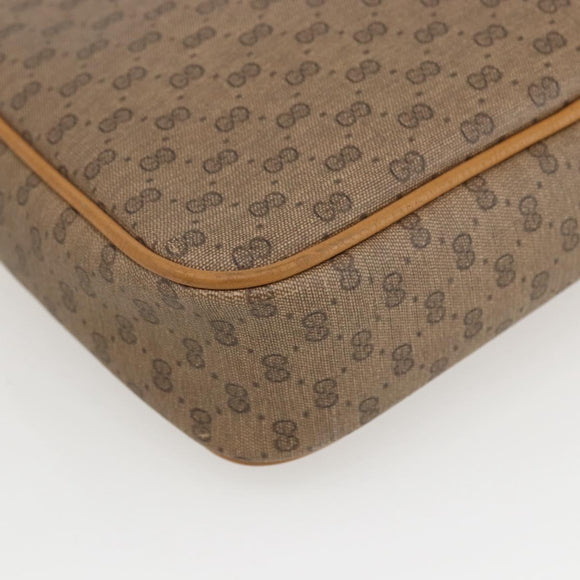 GUCCI Micro GG Supreme Clutch Bag PVC Beige Gold 014 58 0097 Auth ki6293