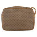 GUCCI Micro GG Supreme Clutch Bag PVC Beige Gold 014 58 0097 Auth ki6293-3