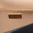 Christian Dior Trotter Canvas Oval Shoulder Bag PVC Black Gold Auth ki6295-15