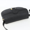 Christian Dior Trotter Canvas Oval Shoulder Bag PVC Black Gold Auth ki6295-6