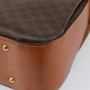 CELINE Macadam Canvas Hand Bag PVC Leather Brown Gold Auth ki6298-16