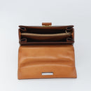 CELINE Macadam Canvas Hand Bag PVC Leather Brown Gold Auth ki6298-9