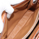 CELINE Macadam Canvas Hand Bag PVC Leather Brown Gold Auth ki6298-24