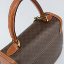 CELINE Macadam Canvas Hand Bag PVC Leather Brown Gold Auth ki6298-6