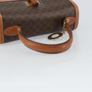 CELINE Macadam Canvas Hand Bag PVC Leather Brown Gold Auth ki6298-7