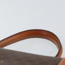 CELINE Macadam Canvas Hand Bag PVC Leather Brown Gold Auth ki6298-8