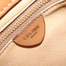 CELINE Macadam Canvas Shoulder Bag PVC Leather Brown Gold Auth ki6299-15
