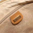 GUCCI Micro GG Supreme Hand Bag PVC Beige Gold 000 104 0030 Auth ki6300-19