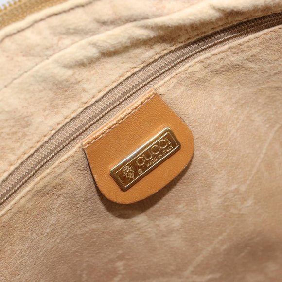 GUCCI Micro GG Supreme Hand Bag PVC Beige Gold 000 104 0030 Auth ki6300
