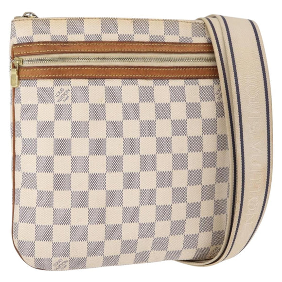 LOUIS VUITTON Damier Azur Pochette Bosphore Shoulder Bag N51112 LV Auth ki6301