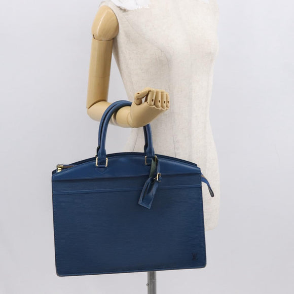 LOUIS VUITTON Epi Riviera Hand Bag Blue M48185 LV Auth ki6302