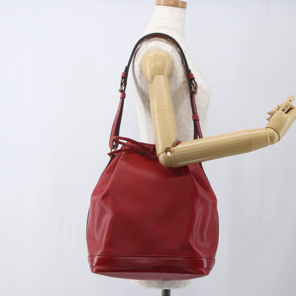 LOUIS VUITTON Epi Noe Shoulder Bag Red M44007 LV Auth ki6303