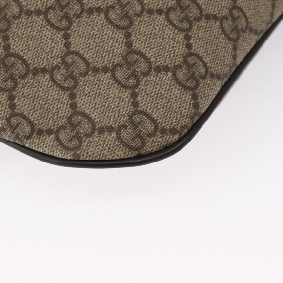 GUCCI GG Supreme Body Bag PVC Beige Goud 233269 Auth ki6304