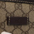 GUCCI GG Supreme Body Bag PVC Beige Gold 233269 Auth ki6304-19