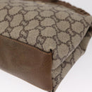 GUCCI GG Plus Supreme Shoulder Bag PVC Leather Beige Gold Auth ki6307-11