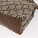GUCCI GG Plus Supreme Shoulder Bag PVC Leather Beige Gold Auth ki6307-13