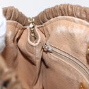 GUCCI GG Plus Supreme Shoulder Bag PVC Leather Beige Gold Auth ki6307-19