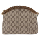 GUCCI GG Plus Supreme Shoulder Bag PVC Leather Beige Gold Auth ki6307-3