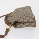 GUCCI GG Plus Supreme Shoulder Bag PVC Leather Beige Gold Auth ki6307-5