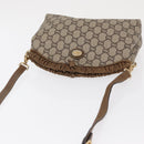 GUCCI GG Plus Supreme Shoulder Bag PVC Leather Beige Gold Auth ki6307-6