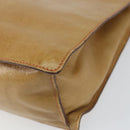 PRADA Chain Hand Bag Leather plastic Beige Auth ki6308-9