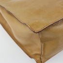 PRADA Chain Hand Bag Leather plastic Beige Auth ki6308-14