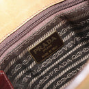 PRADA Chain Hand Bag Leather plastic Beige Auth ki6308-10