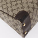 GUCCI GG Supreme Web Sherry Line Hand Bag PVC Beige Gold 010 378 Auth ki6310-9
