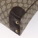 GUCCI GG Supreme Web Sherry Line Hand Bag PVC Beige Gold 010 378 Auth ki6310-14