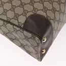 GUCCI GG Supreme Web Sherry Line Hand Bag PVC Beige Gold 010 378 Auth ki6310-15