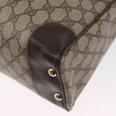 GUCCI GG Supreme Web Sherry Line Hand Bag PVC Beige Gold 010 378 Auth ki6310-16