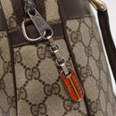 GUCCI GG Supreme Web Sherry Line Hand Bag PVC Beige Gold 010 378 Auth ki6310-17